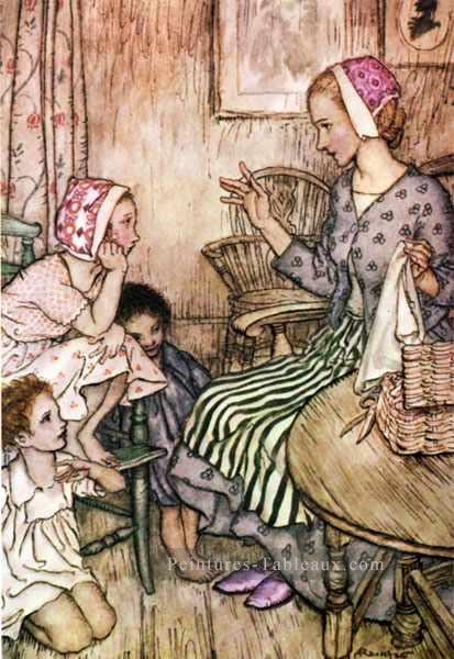 Le marché gobelin Laura appellerait les petits illustrateurs Arthur Rackham Peintures à l'huile